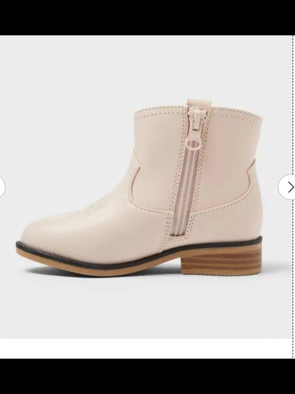 Girls' Toddler Cream Floral Whitley Embroidered Ankle Boots - Kids Shoes
